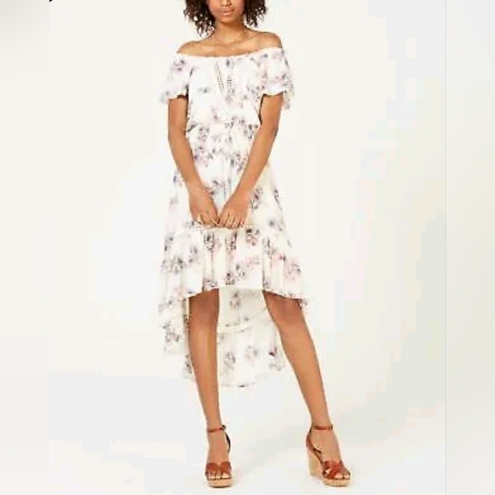 American RAG floral cottagecore off the shoulder dress.  NWT Size is Medium.